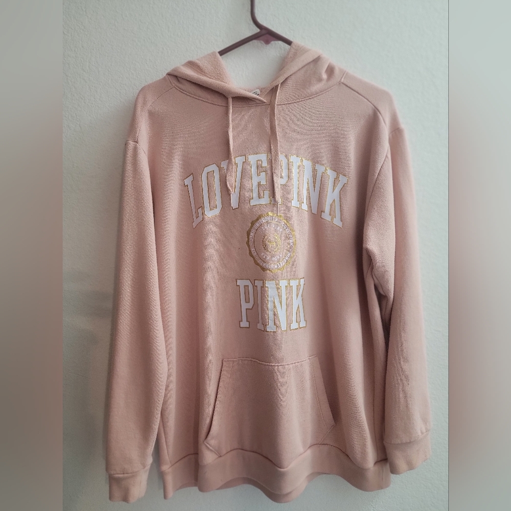 PINK Victoria's Secret Love Pink Hoodie - Light Pink